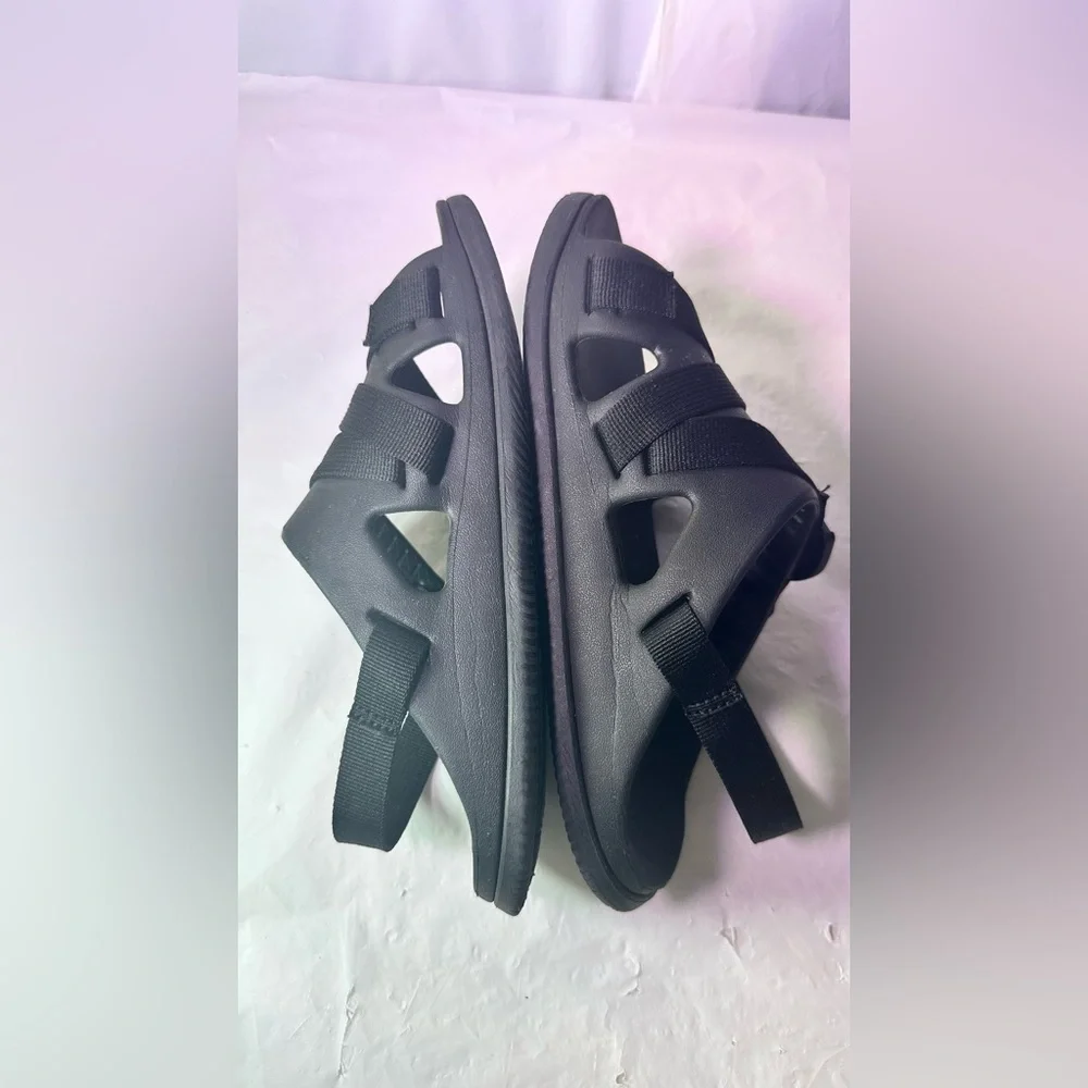 Chaco Black Dual-Strap Slide with Buckle